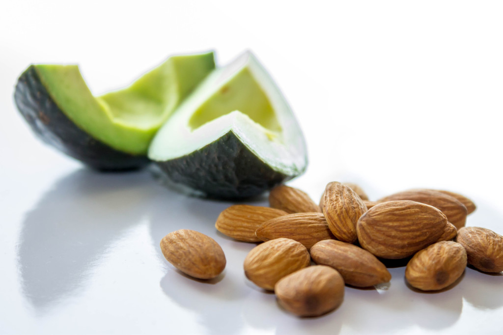 Almonds and avocado slices