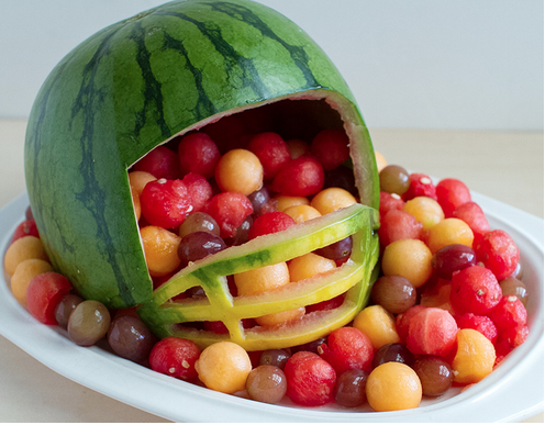 Football Helmet Fruit Platter