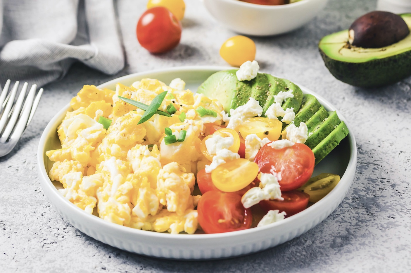 Scramble with Veggies and Cheese